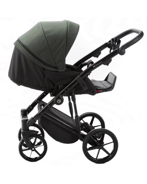 Детская коляска Adamex Mobi 3 в 1 M-PS98 (Т.ЗЕЛЕНЫЙ+Т.ЗЕЛЕН. КОЖА)