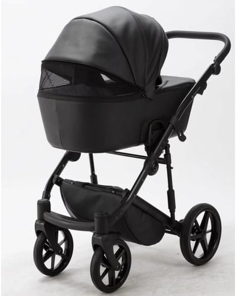 Детская коляска Adamex Mobi Deluxe 2 в 1 M-SA02 (ЧЕРНАЯ КОЖА)