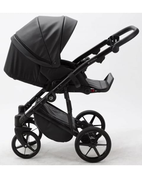 Детская коляска Adamex Mobi Deluxe 2 в 1 M-SA02 (ЧЕРНАЯ КОЖА)