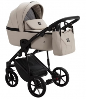 Детская коляска Adamex Mobi Deluxe 2 в 1 M-SA07 (СВЕТЛО-БЕЖЕВАЯ КОЖА)