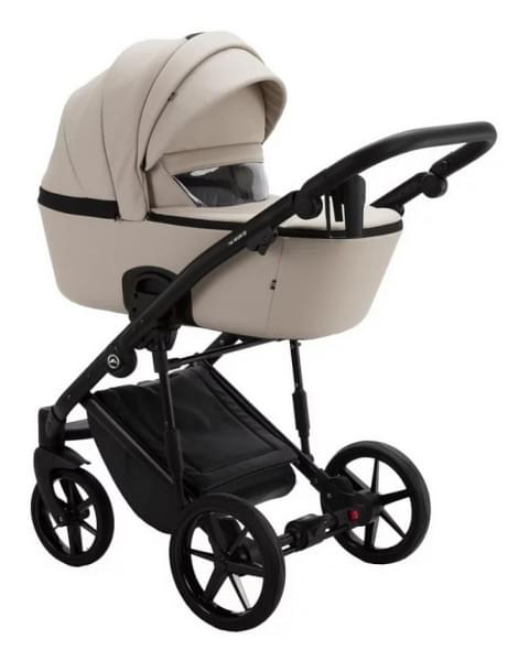 Детская коляска Adamex Mobi Deluxe 2 в 1 M-SA07 (СВЕТЛО-БЕЖЕВАЯ КОЖА)