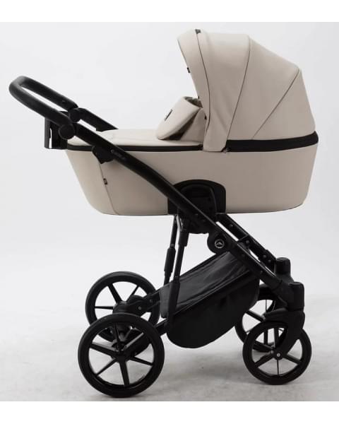 Детская коляска Adamex Mobi Deluxe 2 в 1 M-SA07 (СВЕТЛО-БЕЖЕВАЯ КОЖА)