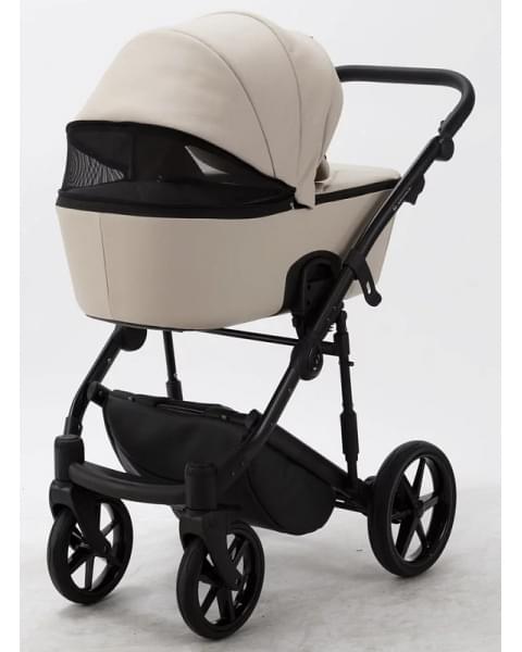 Детская коляска Adamex Mobi Deluxe 2 в 1 M-SA07 (СВЕТЛО-БЕЖЕВАЯ КОЖА)
