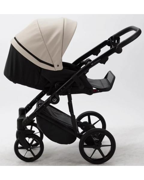 Детская коляска Adamex Mobi Deluxe 2 в 1 M-SA07 (СВЕТЛО-БЕЖЕВАЯ КОЖА)