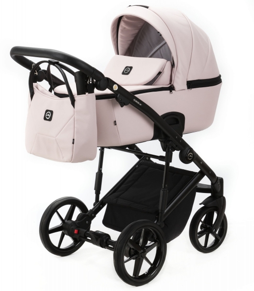 Детская коляска Adamex Mobi Deluxe 2 в 1 M-SA15 (СВ.РОЗОВАЯ КОЖА)