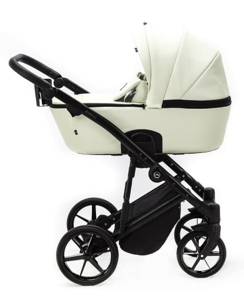 Детская коляска Adamex Mobi Deluxe 2 в 1 M-SA25 (МОЛОЧНЫЙ КОЖА)
