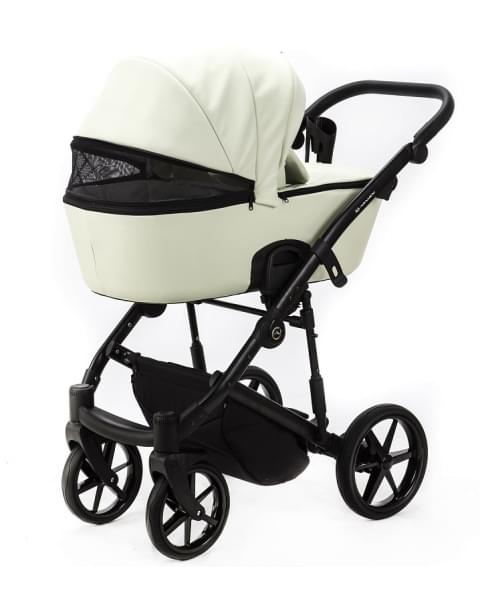 Детская коляска Adamex Mobi Deluxe 2 в 1 M-SA25 (МОЛОЧНЫЙ КОЖА)