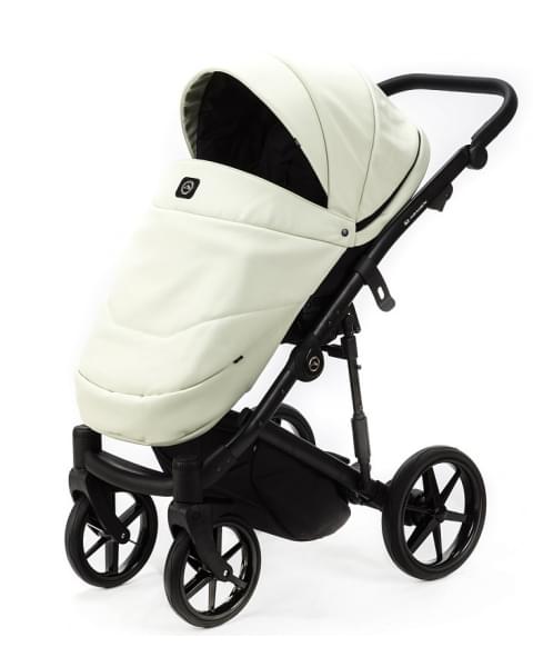 Детская коляска Adamex Mobi Deluxe 2 в 1 M-SA25 (МОЛОЧНЫЙ КОЖА)