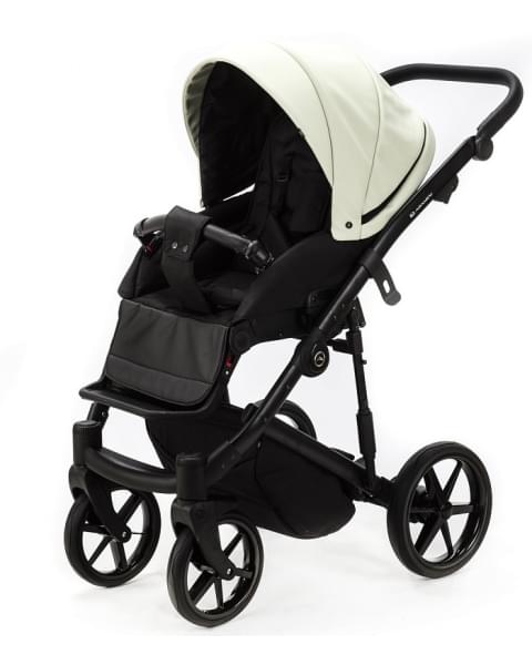 Детская коляска Adamex Mobi Deluxe 2 в 1 M-SA25 (МОЛОЧНЫЙ КОЖА)