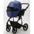 Детская коляска Adamex Mobi Deluxe 2 в 1 M-SD13 (СИНИЙ ПЕРЛ+ЧЕРНАЯ КОЖА)
