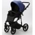 Детская коляска Adamex Mobi Deluxe 2 в 1 M-SD13 (СИНИЙ ПЕРЛ+ЧЕРНАЯ КОЖА)