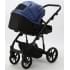 Детская коляска Adamex Mobi Deluxe 2 в 1 M-SD13 (СИНИЙ ПЕРЛ+ЧЕРНАЯ КОЖА)
