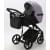 Детская коляска Adamex Mobi Deluxe 2 в 1 M-SD20 (СИРЕНЬ+ЧЕРНАЯ КОЖА)