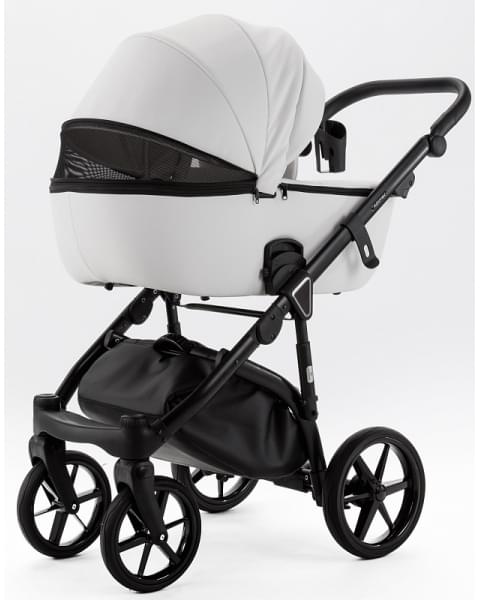 Детская коляска Adamex Nola Deluxe 3 в 1 N-SA01 (БЕЛАЯ КОЖА)