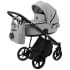 Детская коляска Adamex Porto Deluxe 3 в 1 PO-SA03 (СВ.СЕРАЯ.КОЖА)
