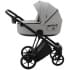 Детская коляска Adamex Porto Deluxe 3 в 1 PO-SA03 (СВ.СЕРАЯ.КОЖА)