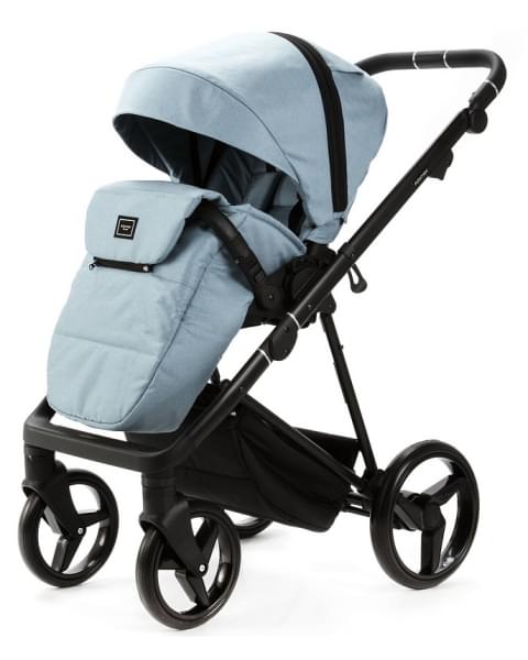 Детская коляска Adamex Quantum 2 в 1 Q-TK101 (СЕРО-ГОЛУБОЙ)