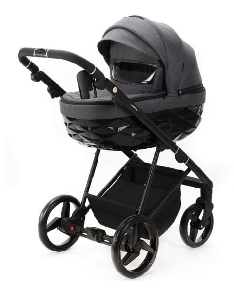 Детская коляска Adamex Quantum 2 в 1 Q-TK66 (Т.СЕРЫЙ)