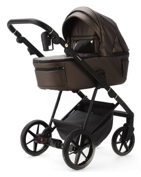 Детская коляска Adamex Vasco Deluxe 2 в 1 V-SM16 (БЕЖ МЕТАЛИК КОЖА)