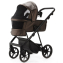Детская коляска Adamex Vasco Deluxe 2 в 1 V-SM16 (БЕЖ МЕТАЛИК КОЖА)