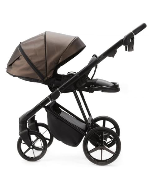 Детская коляска Adamex Vasco Deluxe 2 в 1 V-SM16 (БЕЖ МЕТАЛИК КОЖА)