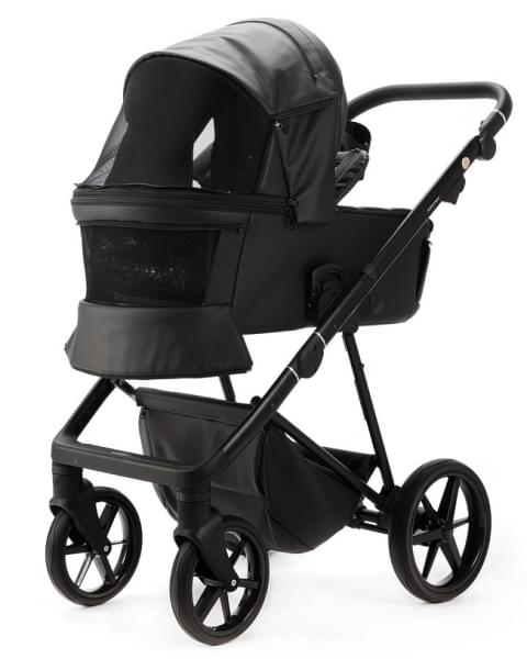 Детская коляска Adamex Vasco Deluxe 3 в 1 V-SA02 (ЧЕРНАЯ КОЖА)