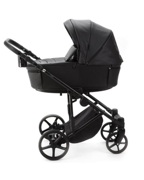 Детская коляска Adamex Zico Deluxe New 3 в 1 ZN-SA02 ЧЕРНАЯ КОЖА