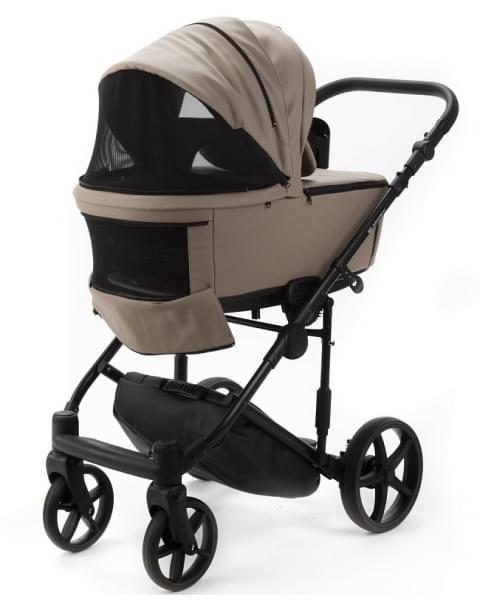 Детская коляска Adamex Zico Deluxe New 3 в 1 ZN-SA09 (ТЕМНО-БЕЖЕВАЯ КОЖА)