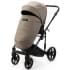 Детская коляска Adamex Zico Deluxe New 3 в 1 ZN-SA09 (ТЕМНО-БЕЖЕВАЯ КОЖА)