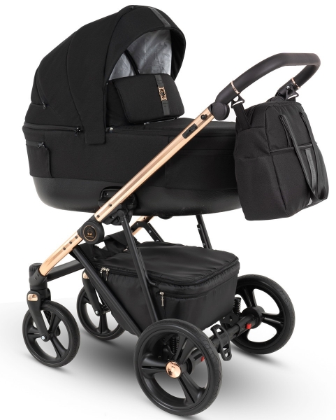 Детская коляска Camarelo Belagio 2 в 1 BG-04 чёрный жаккард
