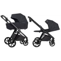 Детская коляска Carrello Omega Plus CRL-6540 2 в 1 Cosmo Black с переходниками на автолюльку