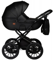 Детская коляска Indigo Mio Eco Plus 14 2 в 1 01 черная кожа