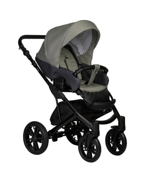 Детская коляска Indigo Mio S 2 в 1 05 т.серая кожа+зеленый