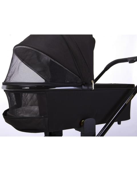 Детская коляска Peppy Monaco 2 в 1 Royal black (черный), рама черный глянец