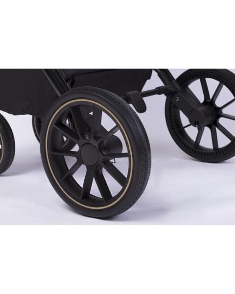 Детская коляска Peppy Monaco 2 в 1 Royal black (черный), рама черный глянец