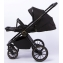 Детская коляска Peppy Monaco 2 в 1 Royal black (черный), рама черный глянец