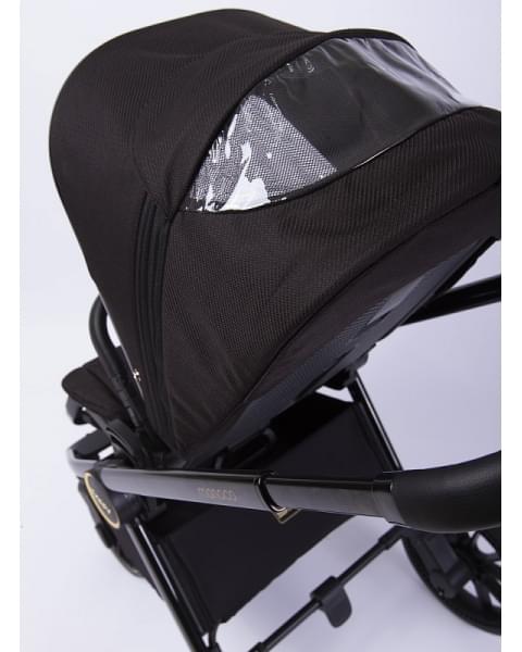 Детская коляска Peppy Monaco 2 в 1 Royal black (черный), рама черный глянец