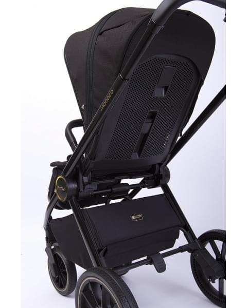 Детская коляска Peppy Monaco 2 в 1 Royal black (черный), рама черный глянец