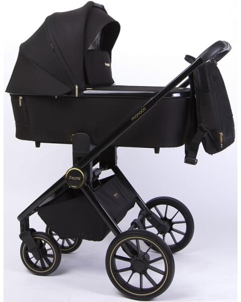 Детская коляска Peppy Monaco 2 в 1 Royal black (черный), рама черный глянец