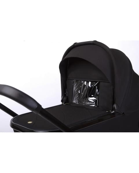 Детская коляска Peppy Monaco 2 в 1 Royal black (черный), рама черный глянец
