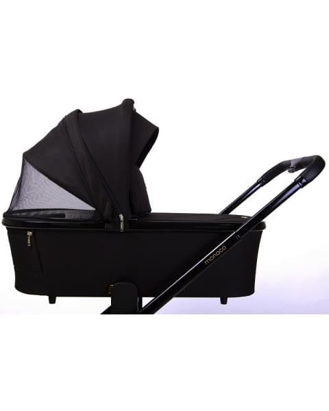 Детская коляска Peppy Monaco 2 в 1 Royal black (черный), рама черный глянец