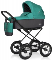 Детская коляска Riko Basic Bella Classic 2 в 1 03 серый-малахит