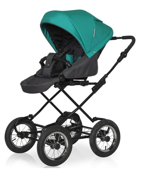 Детская коляска Riko Basic Bella Classic 2 в 1 03 серый-малахит