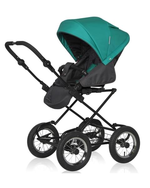 Детская коляска Riko Basic Bella Classic 2 в 1 03 серый-малахит