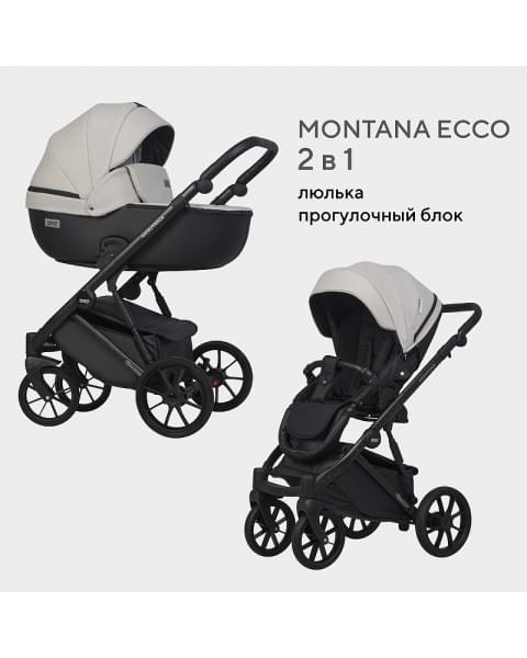 Детская коляска Riko Basic Montana Ecco 2 в 1 31 Light Silver-Black