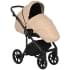 Детская коляска Roan Bass Next Кожа 3 в 1 с автокреслом Tutis Elo Lux EduSky Black RN082/1 Caramel
