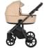 Детская коляска Roan Bass Next Кожа 3 в 1 с автокреслом Tutis Elo Lux EduSky Black RN082/1 Caramel