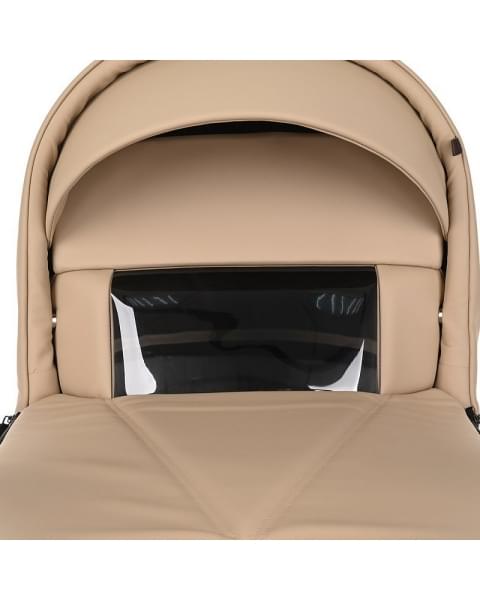 Детская коляска Roan Bass Next Кожа 3 в 1 с автокреслом Tutis Elo Lux EduSky Black RN082/1 Caramel