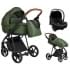 Детская коляска Roan Sol 3 в 1 с автокреслом Tutis Elo Lux EduSky Black RSL/1013 Boho Green