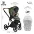 Детская коляска Roan Sol 3 в 1 с автокреслом Tutis Elo Lux EduSky Black RSL/1013 Boho Green